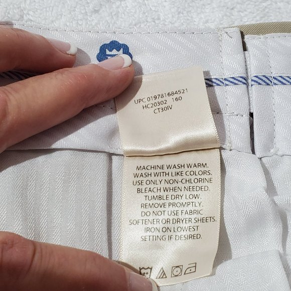 HAGGAR Men's Beige Business Casual Dress Pants/ Slacks/ Trousers, W38 L34 - Picture 6 of 7